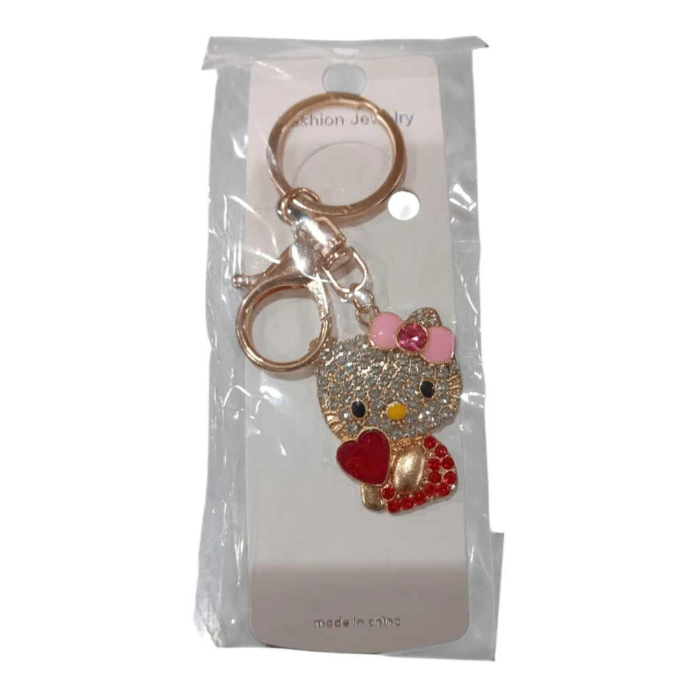 Hello Kitty Character Keychain Purse Charm NWT Red